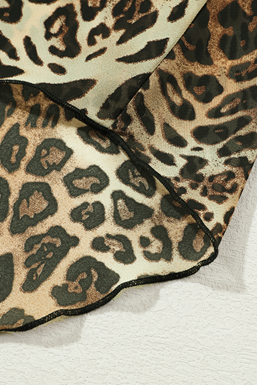 Smocked Waist Leopard Skirt